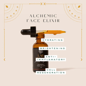 image of alchemic face elixir with its properties listed